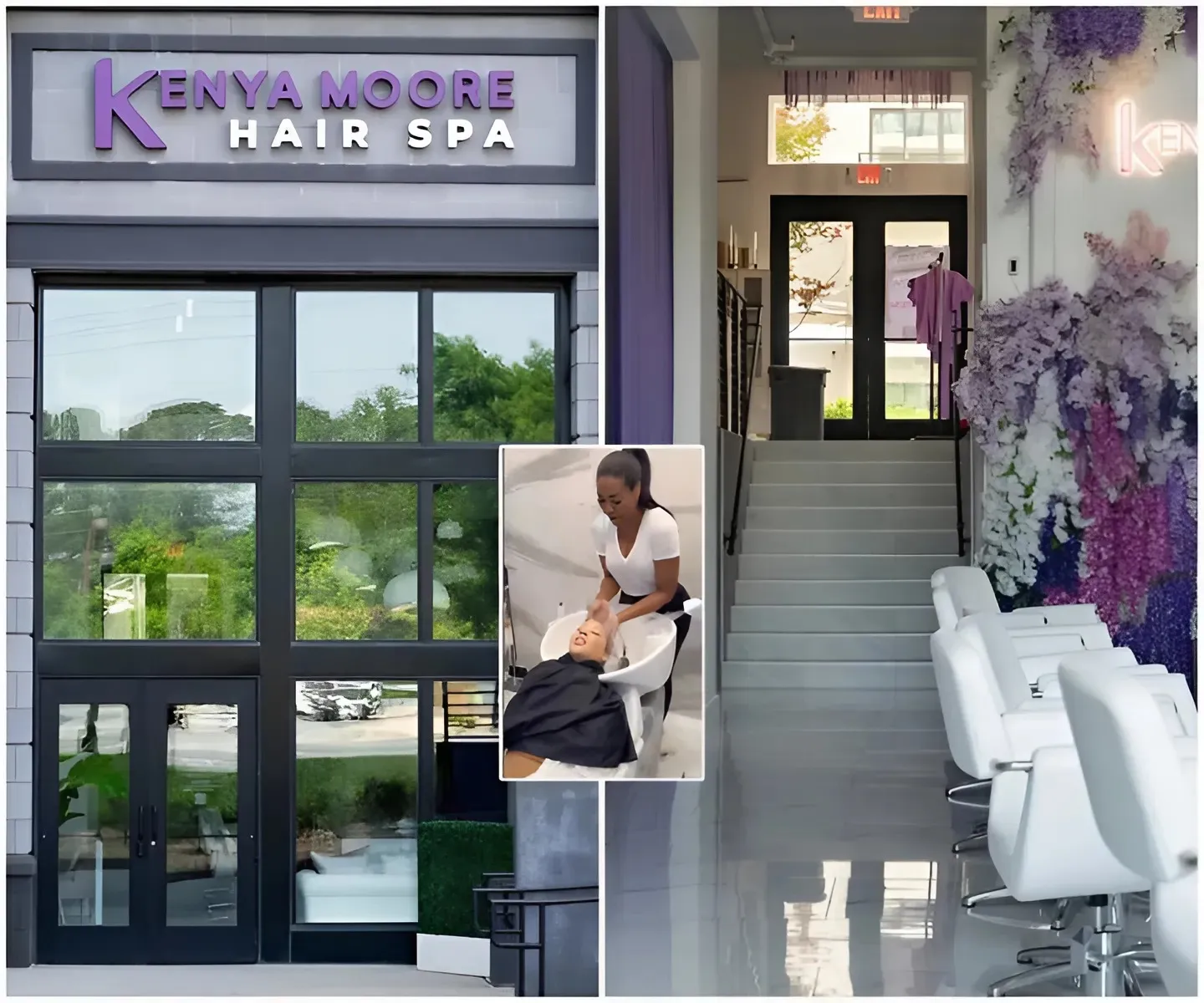 RHOA star Kenya Moore’s Hair Spa in Atlanta appears abandoned with no stylists or clients after she’s fired from show