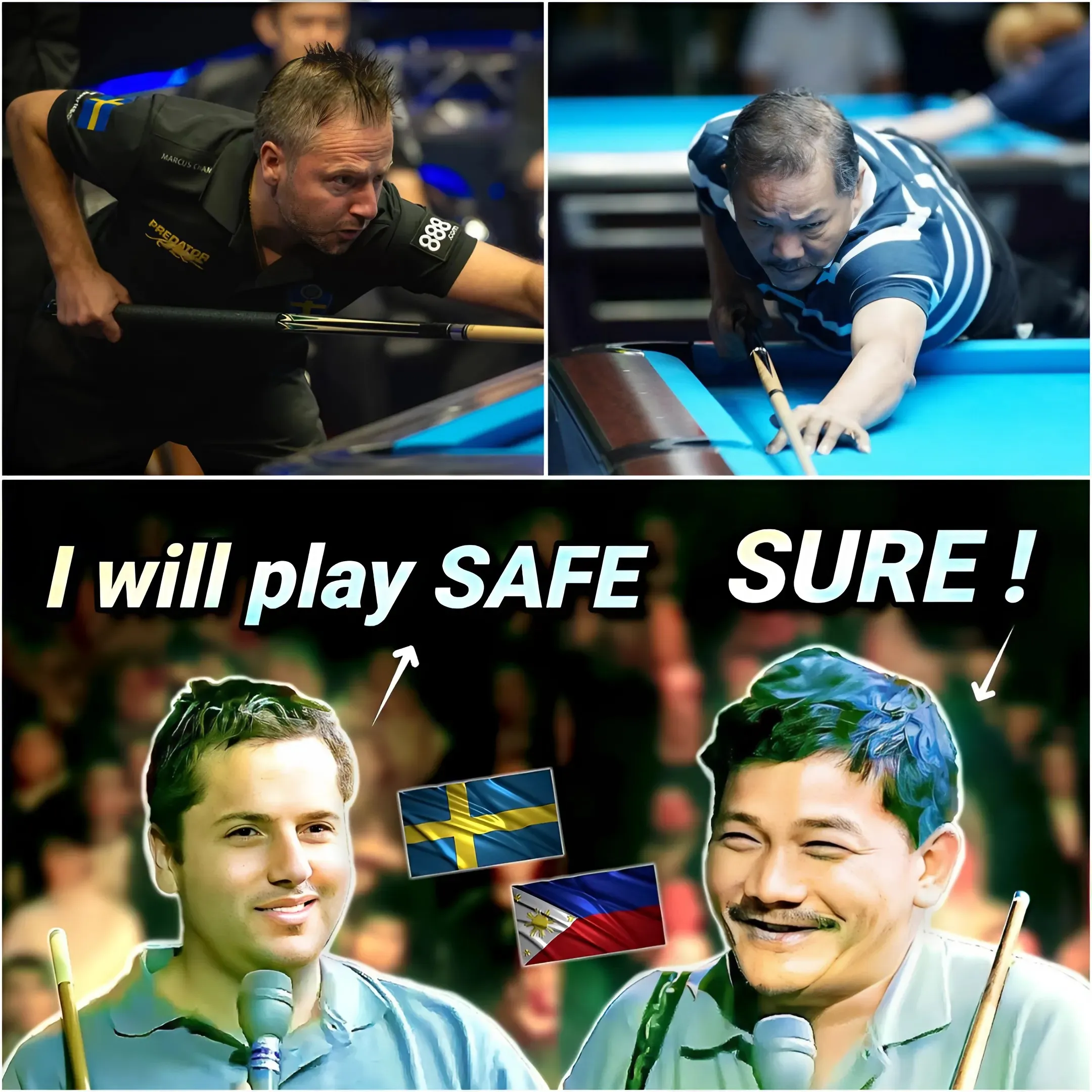 Tactical disaster! Swedish player thought he could play it safe with Efren Reyes and got a humiliating ending!