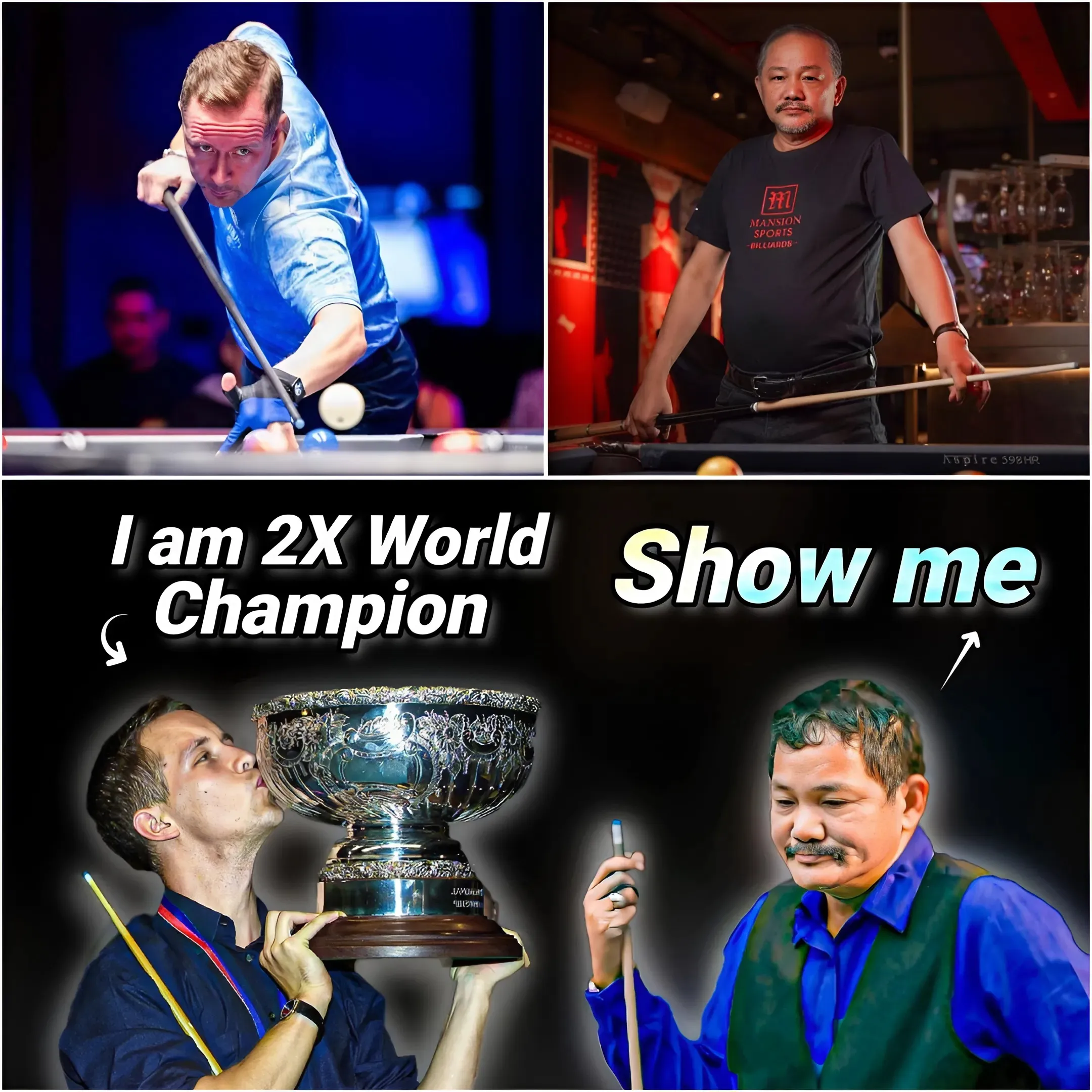 The Confident Young Man Challenges the Legend! Efren Reyes Silences the World Champion with His Magical Shots!