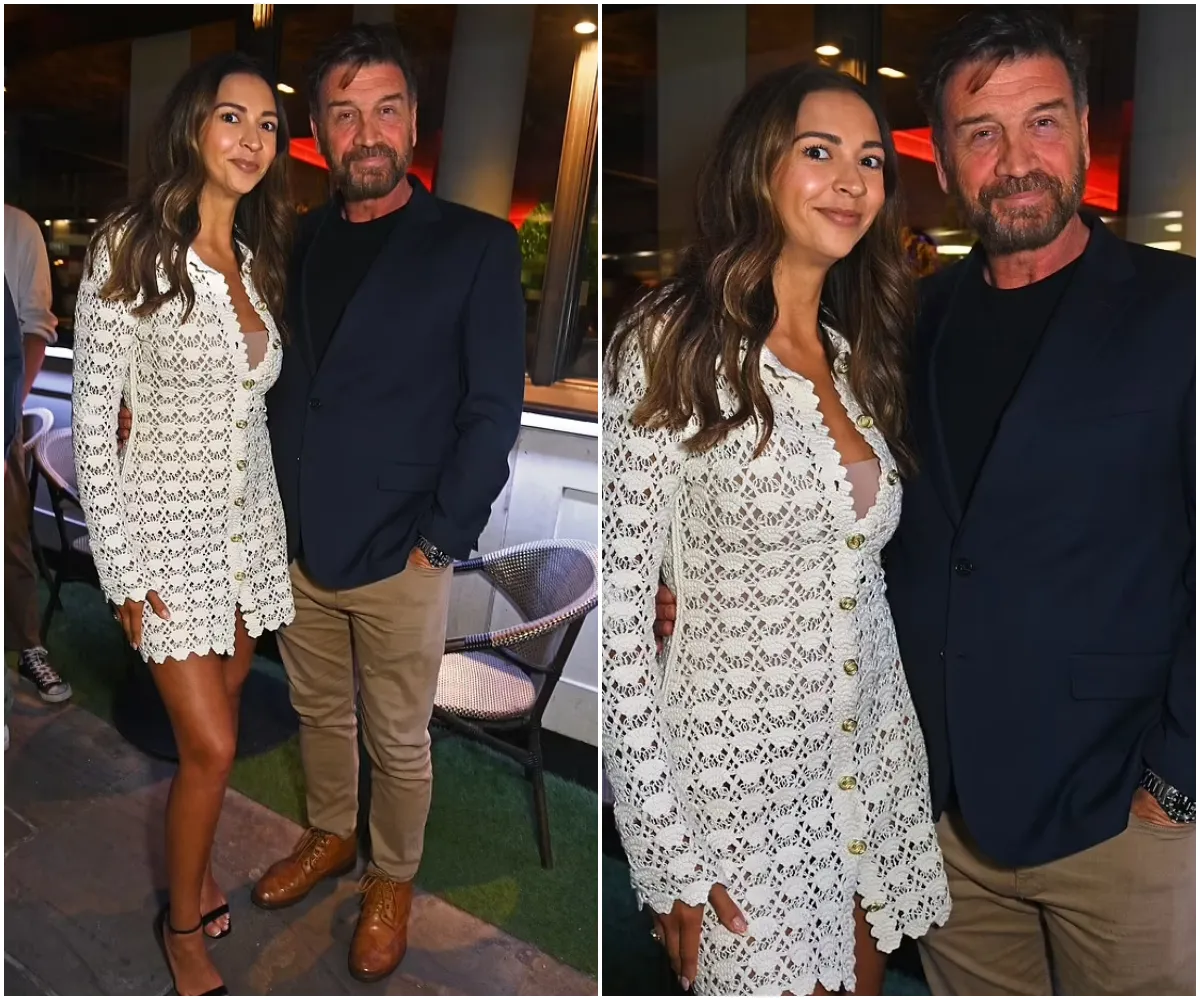 Nick Knowles, 62, cosies up to his stylish fiancée Katie Dadzie, 34, at the CIFF International Film Festival opening night party - suong