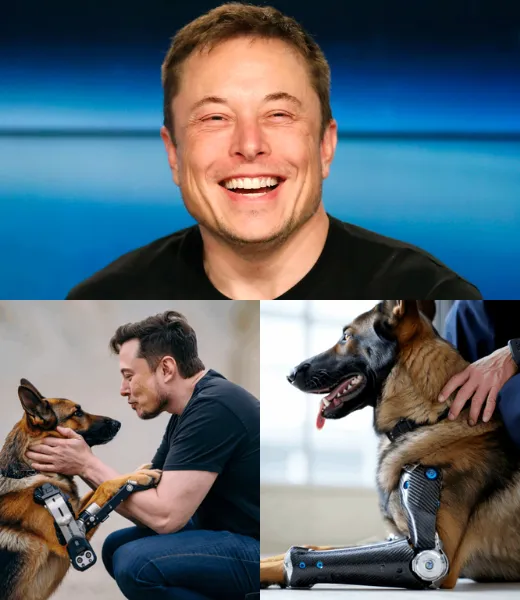 Elon Musk's Groundbreaking Gift to Injured K9s: Robotic Legs Revolutionize Animal Care