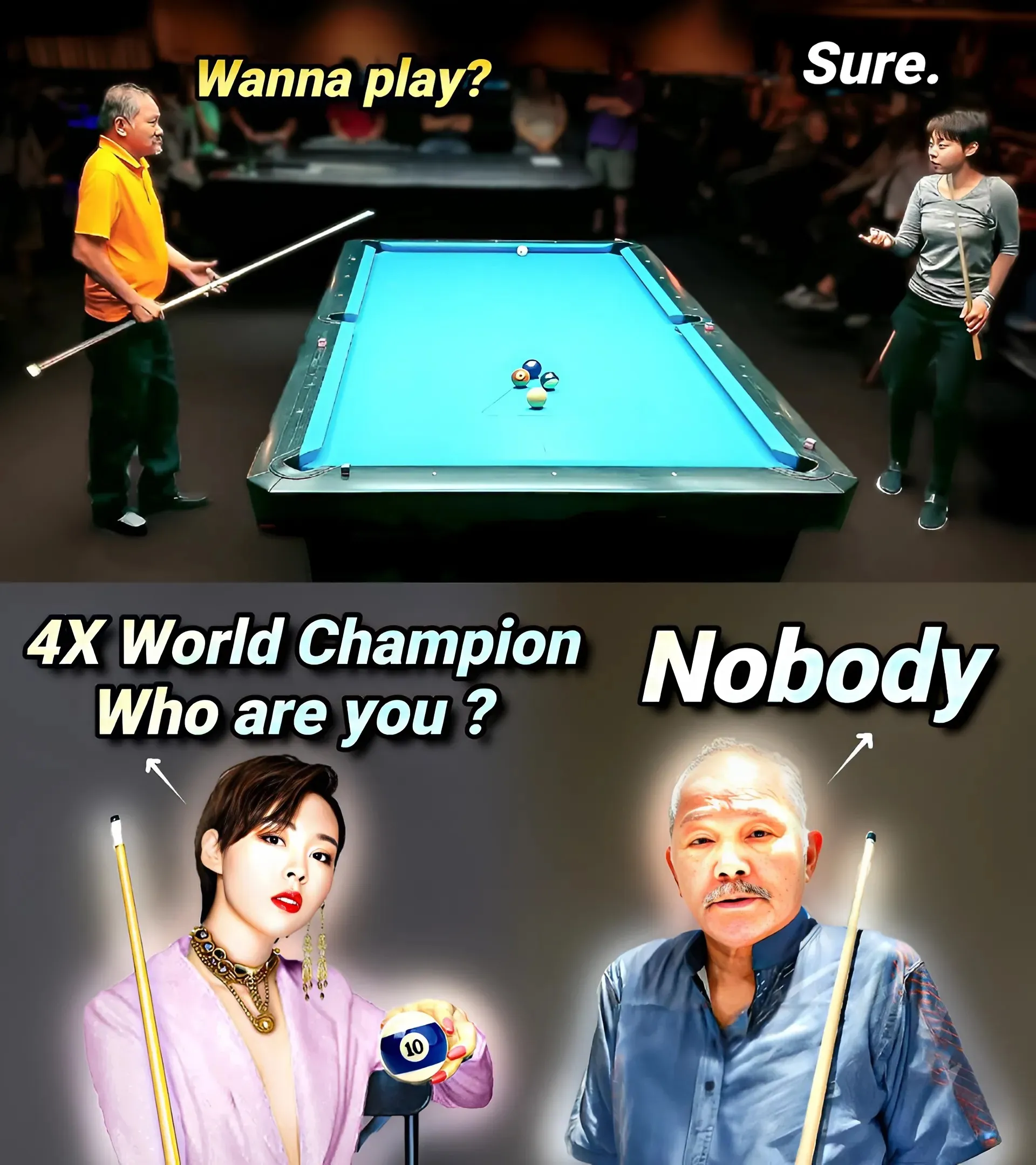 She's Got the SKILL & TALENT, But OLD EFREN REYES TAKES IT TO A WHOLE NEW LEVEL!