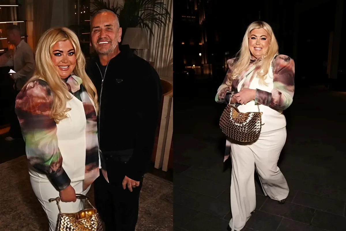 Gemma Collins looks glamorous as she steps out for DJ Fat Tony's star-studded stag do alongside Claire Sweeney and Jade Jagger liennhi
