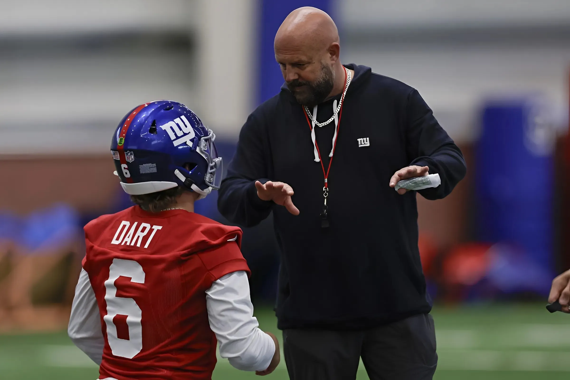 Giants Rookie Quarterback Jaxson Dart Flaunting Leadership at Offseason Workout