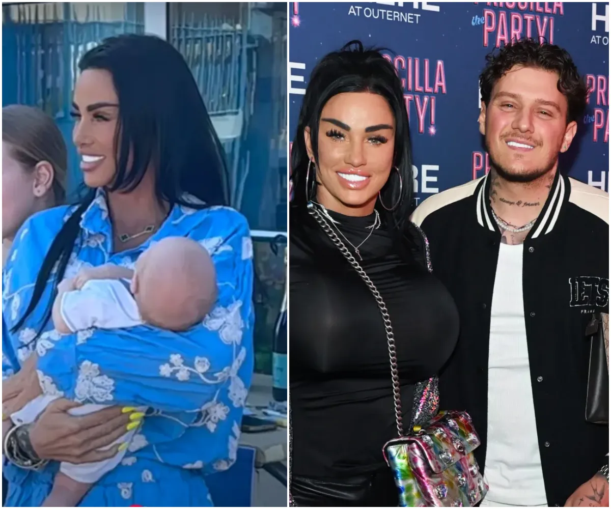 Broody Katie Price, 46, reveals ‘I’m still not done’ as she swoons over baby at charity event with boyfriend JJ Slater - suong