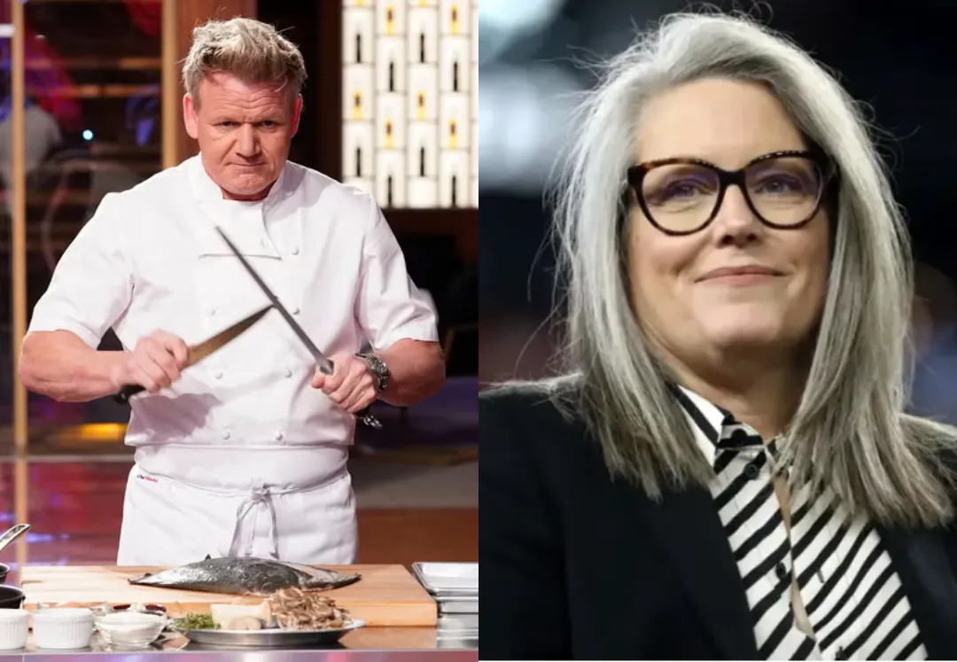 Gordon Ramsay kicks Katie Hobbs from his restaurant, saying, “The exit is that way, you woke!”
