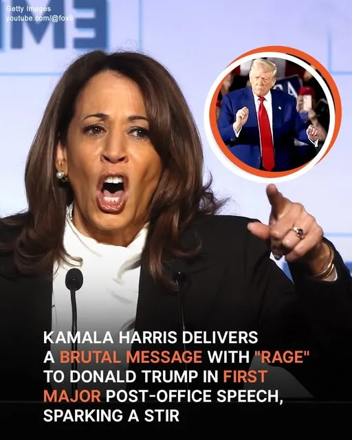 Kamala Harris says ‘courage is contagious’ in major speech excoriating Trump