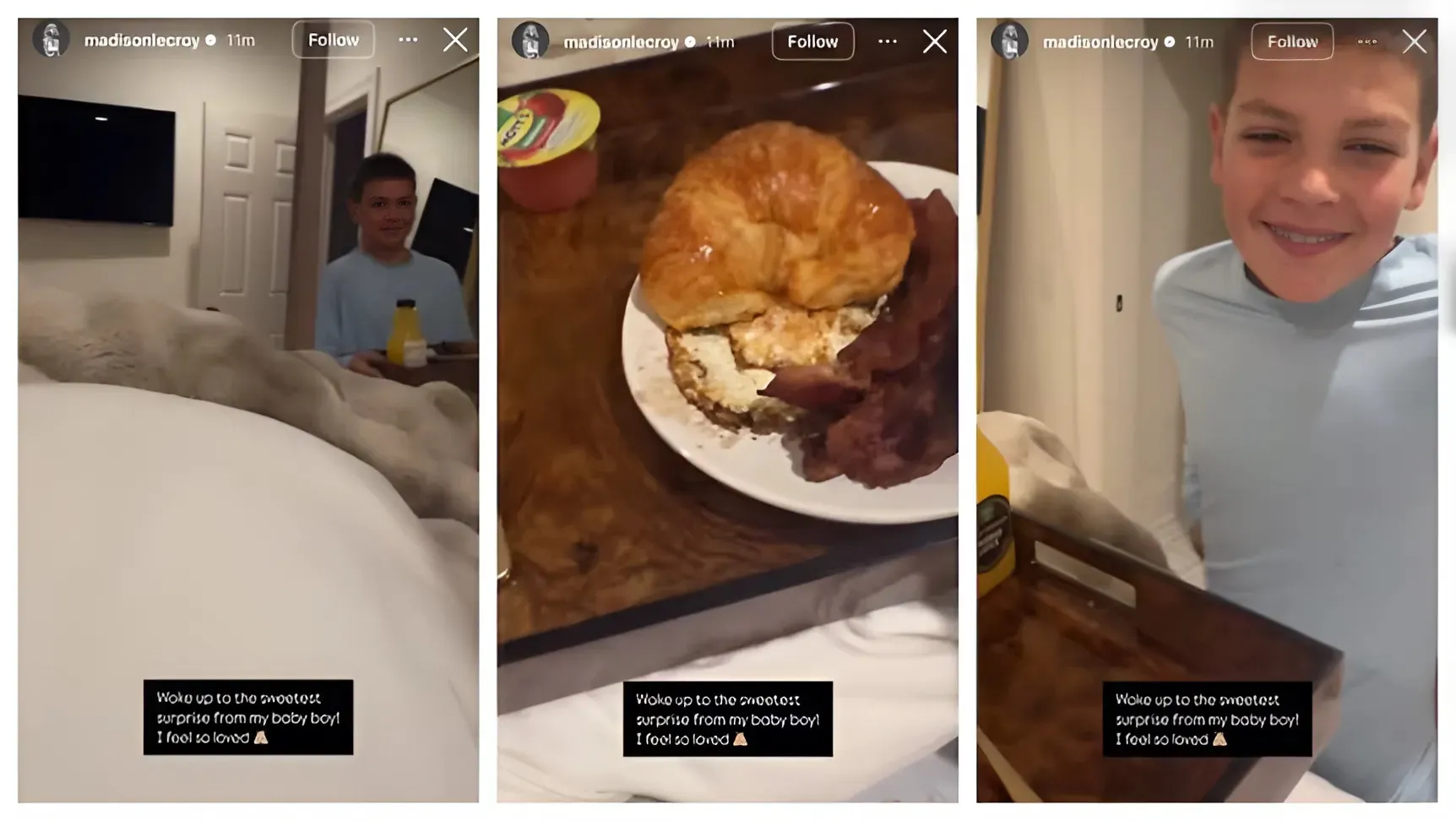 Madison LeCroy "Woke Up to the Sweetest Surprise" on Mother's Day