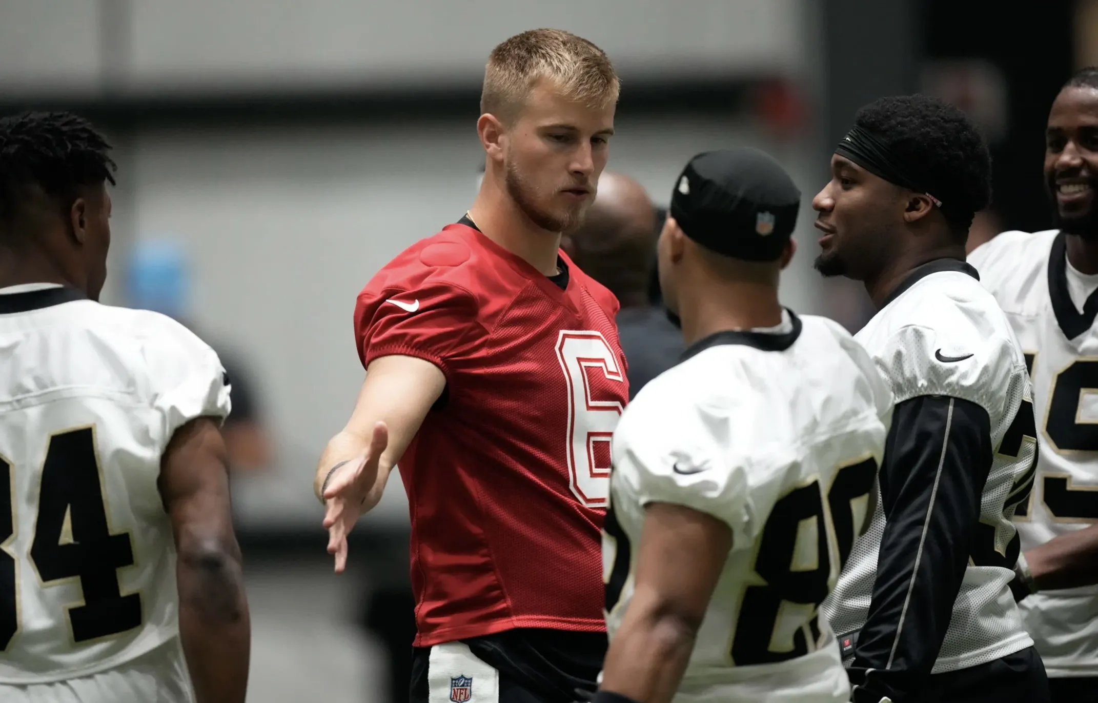 Saints’ Tyler Shough reacts to QB1 opportunity after Derek Carr retires