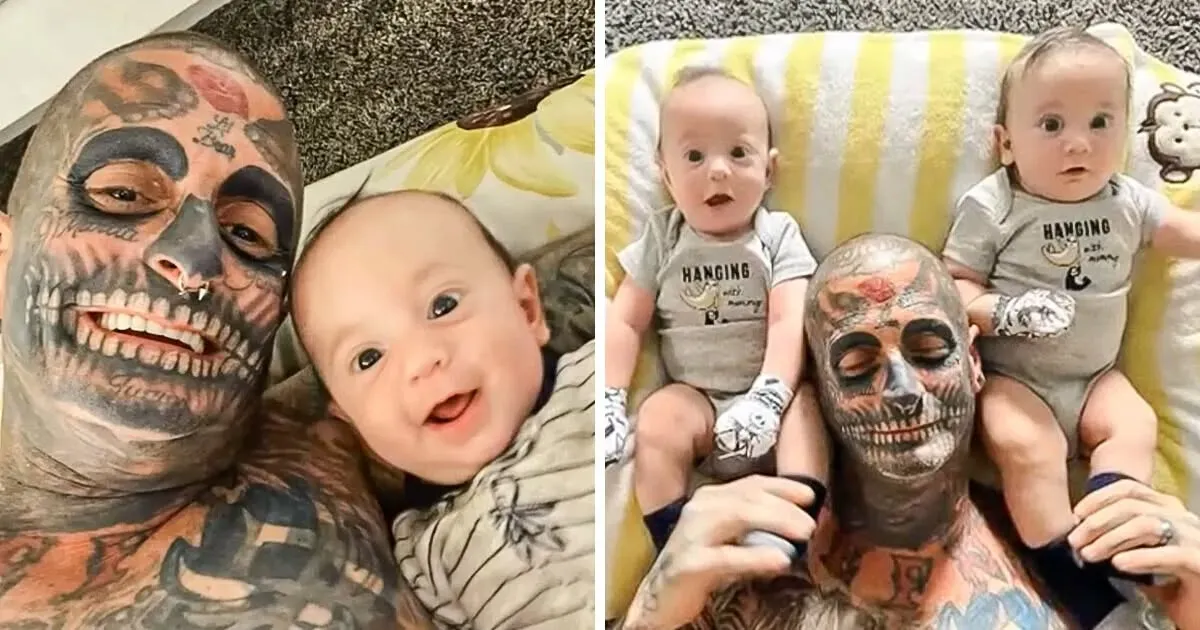 16. Dad with over 240 tattoos was called a 'bad dad' because of his look
