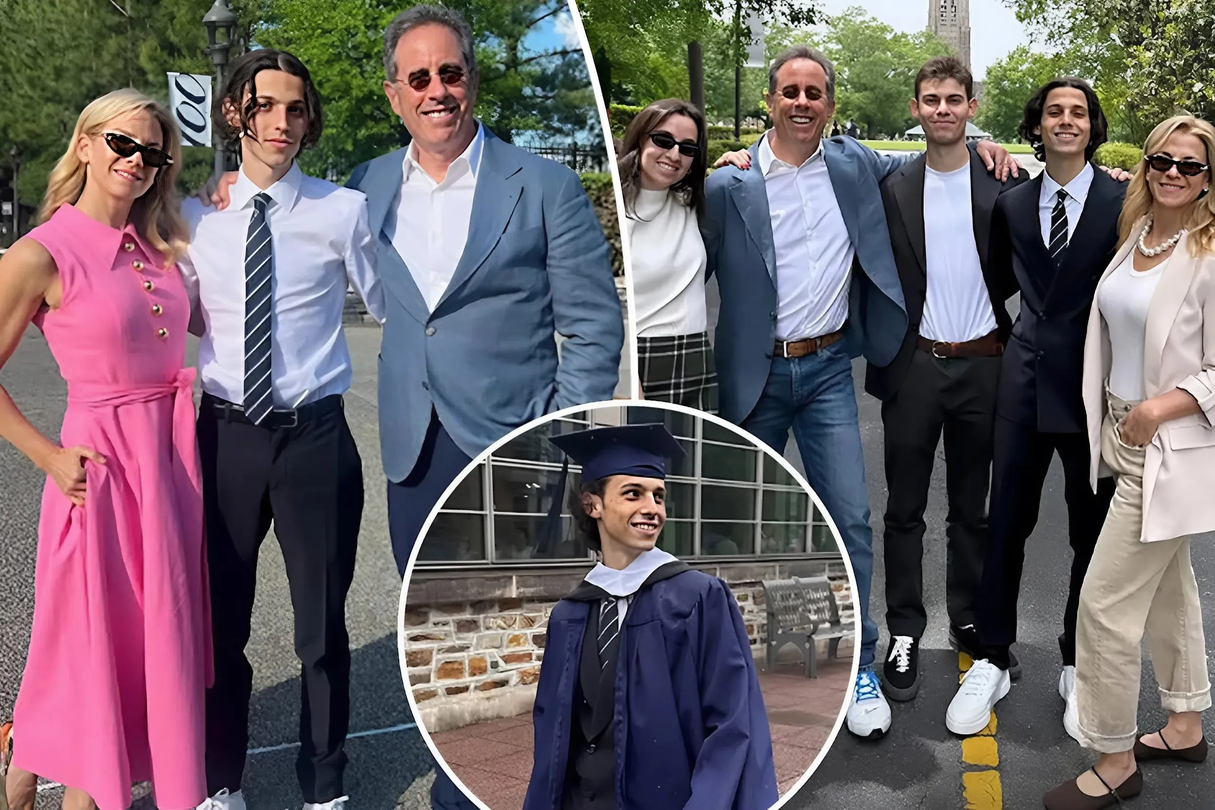 Jerry Seinfeld takes rare photo with 3 kids as son Julian graduates from Duke University