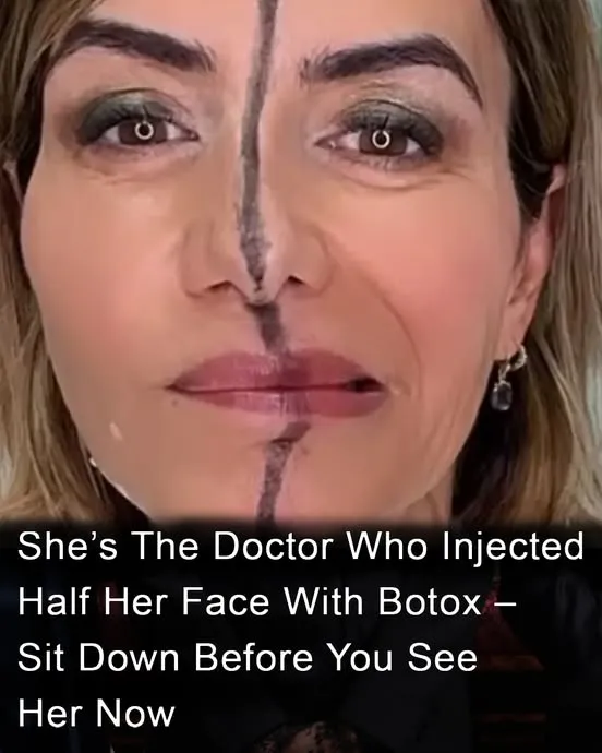 Doctor injects half her face with Botox to show dramatic results