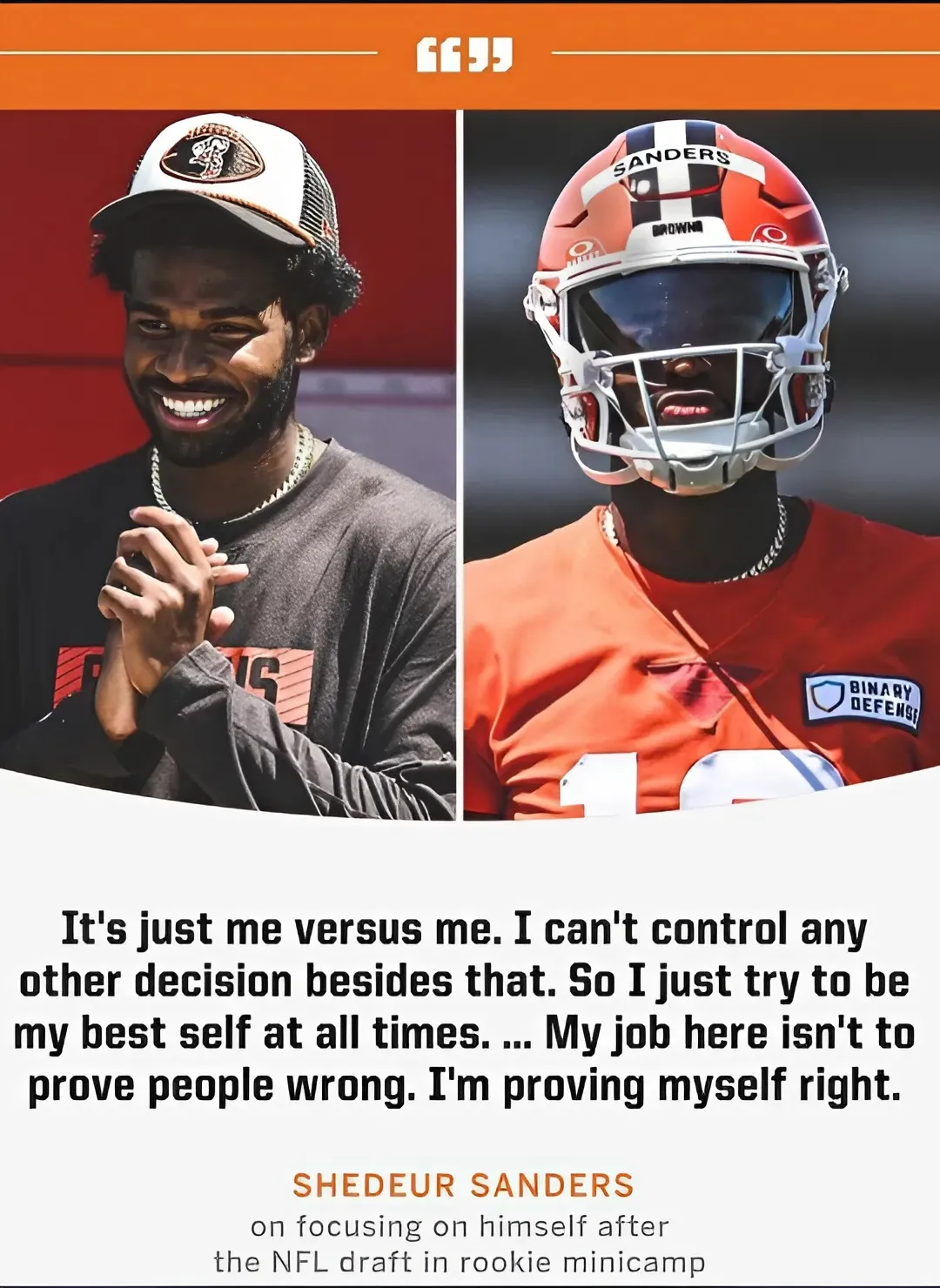 “It’s Me vs. Me”: Shedeur Sanders Sends Powerful Message After Joining Browns