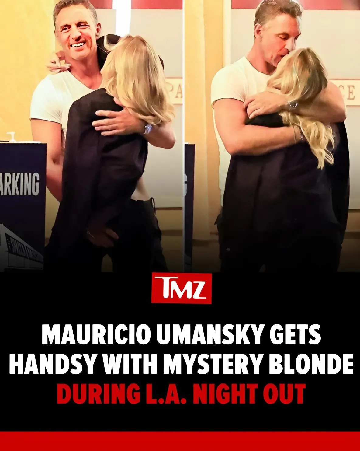 Mauricio Umansky Caught Getting Handsy With Mystery Blonde — Just Days After Steamy Smooch With Brunette