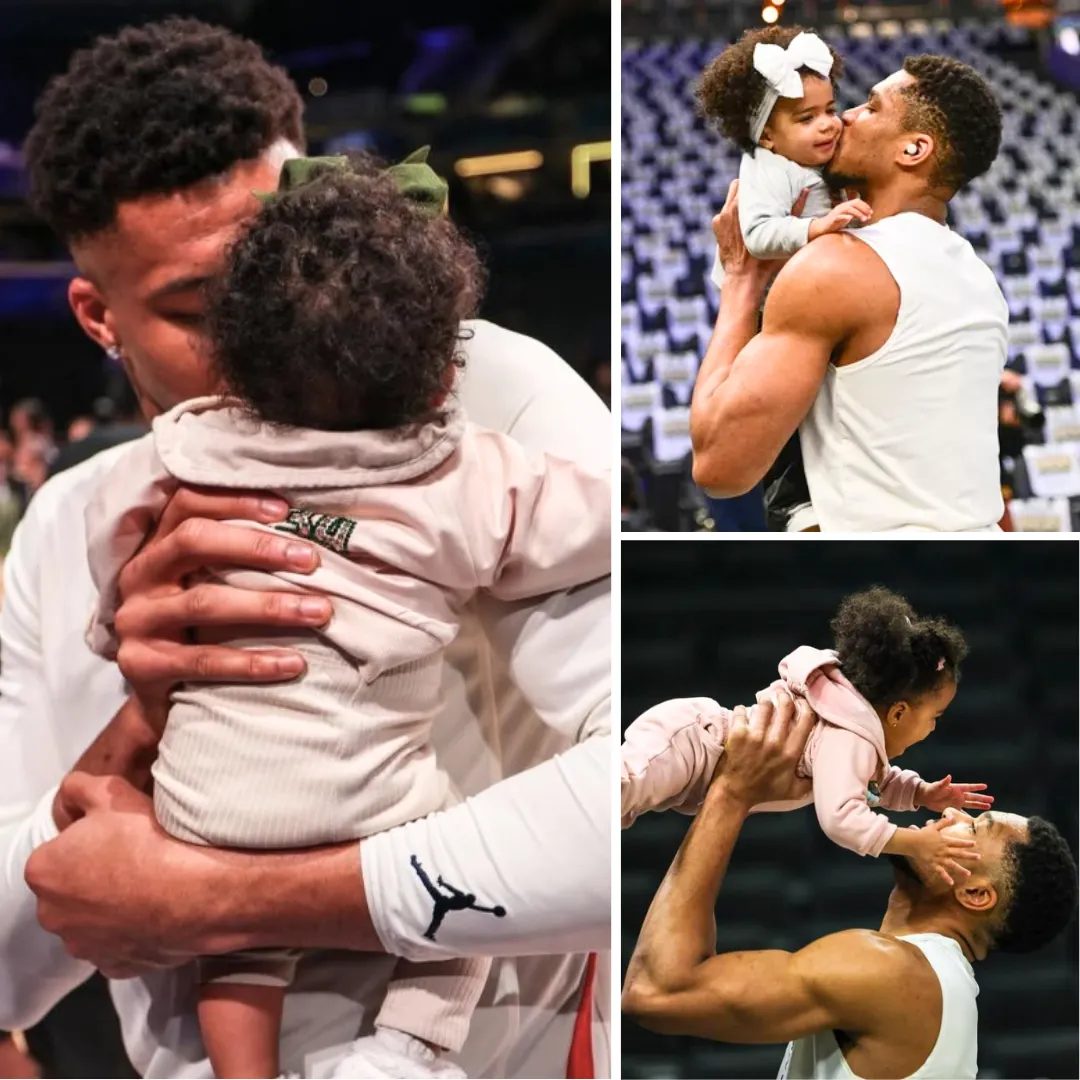 Giannis is a perfect dad as he shares a lovely moment with his little daughter on the basketball court😍