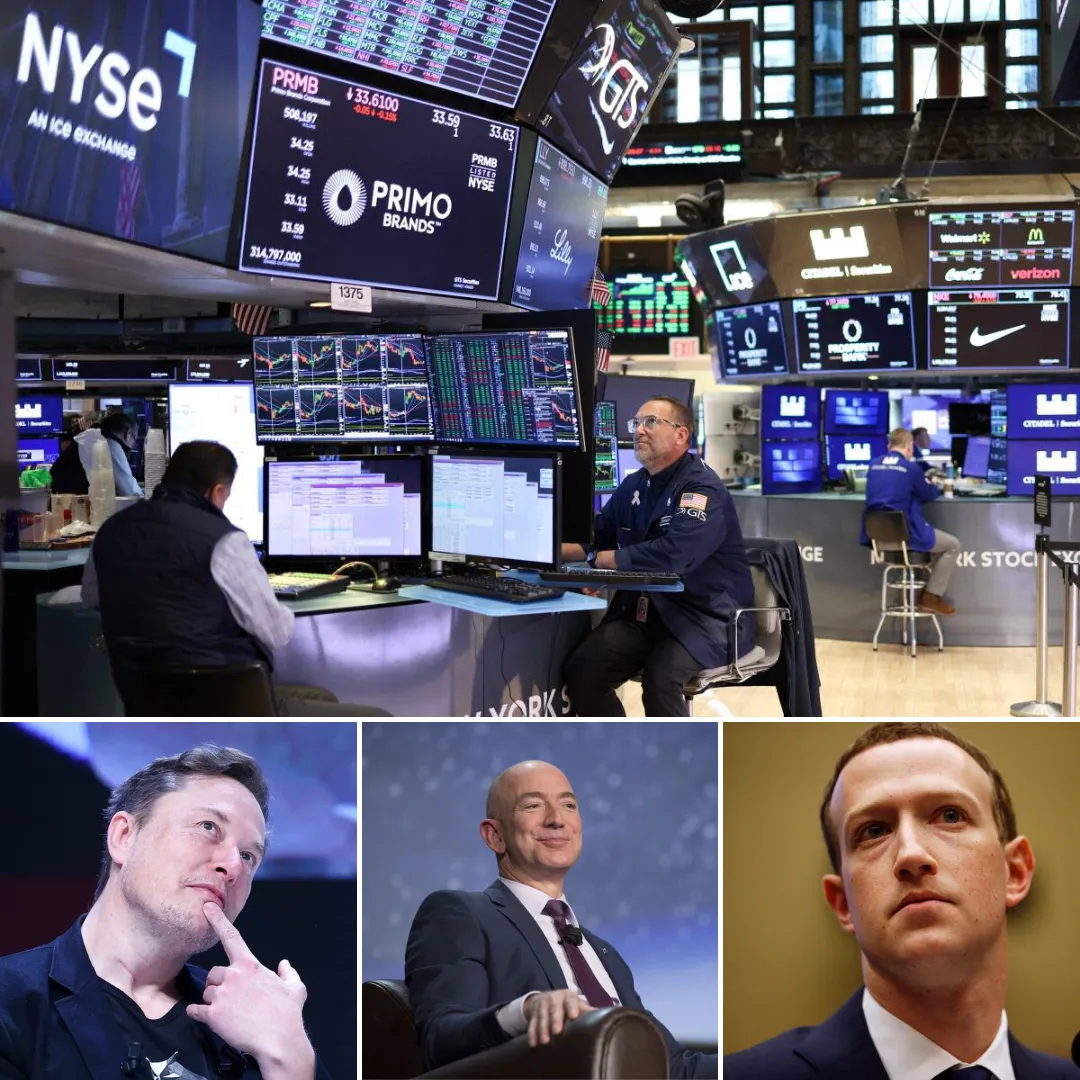 Elon Musk, Jeff Bezos, and Mark Zuckerberg Gain $40 Billion in One Day After US-China Tax Deal