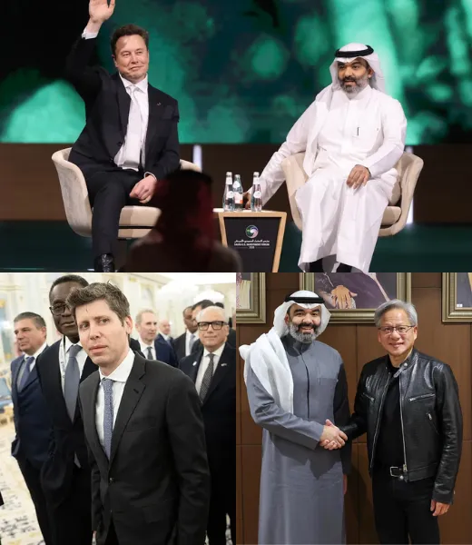 Trump Summons Elon Musk, Jensen Huang, and Sam Altman to Saudi Arabia: Declares a New Post-Globalization Order