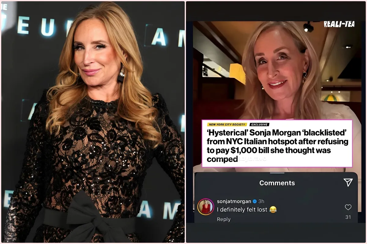 Sonja Morgan posts dinner invite after being banned from Tucci's restaurant as RHONY alum admits she 'felt lost' amid $1,000 dinner bill debacle - lulu