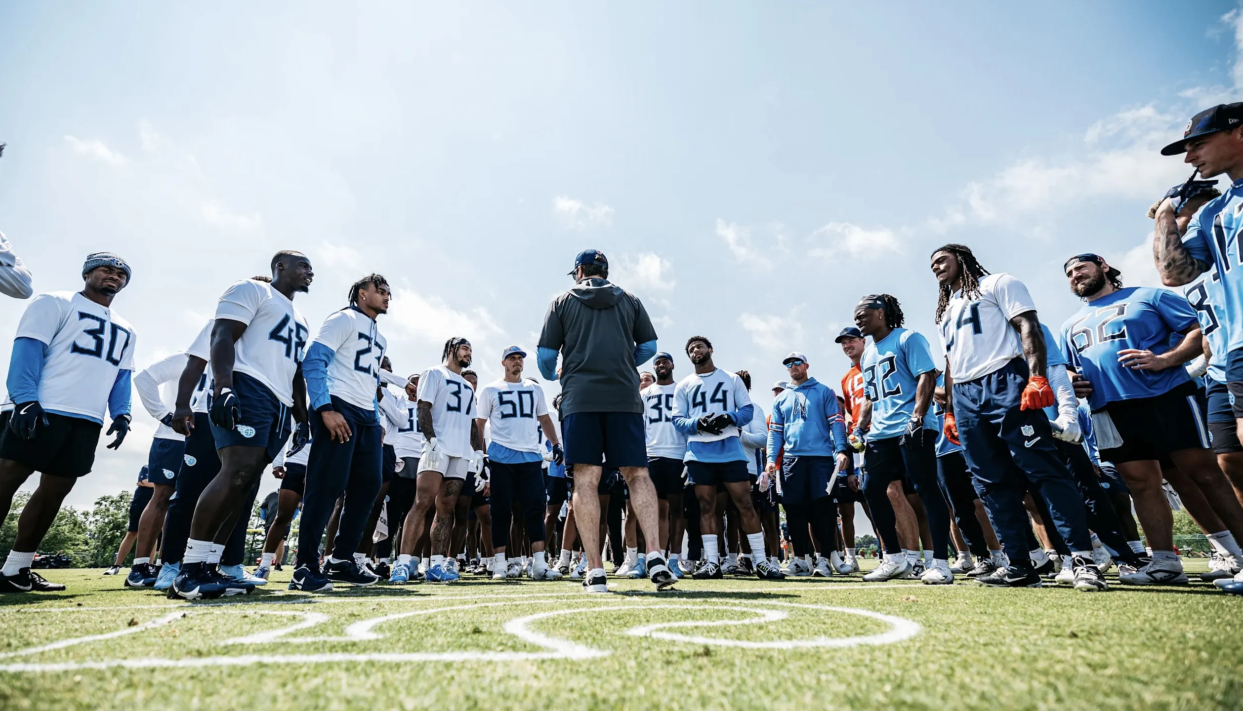 Titans' rebuilt offensive line faces brutal trial by fire in 2025 opener