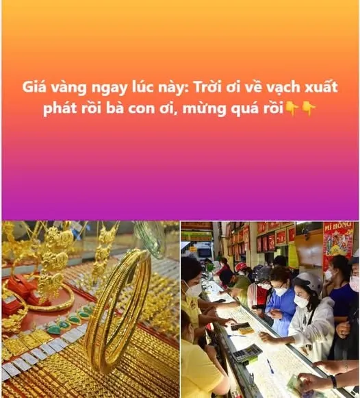 Giá vàng ngay lúc này: Trời ơi về vạch xuất phát rồi bà con ơi, mừng quá rồi