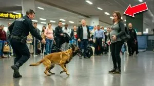 P4. Pregnant woman relentlessly harassed by a police dog