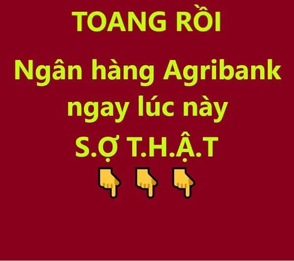 Ngân hàng Agribank ngay lúc này t.o.a.n.g rồi
