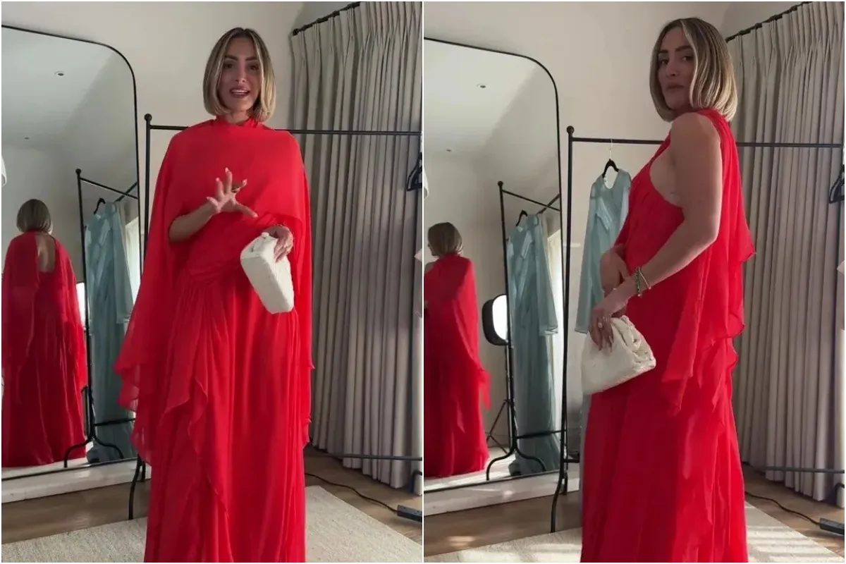 Frankie Bridge slammed by fans again for SHEER wedding guest dress that’s ‘too much’ and will ‘upstage the ngocc