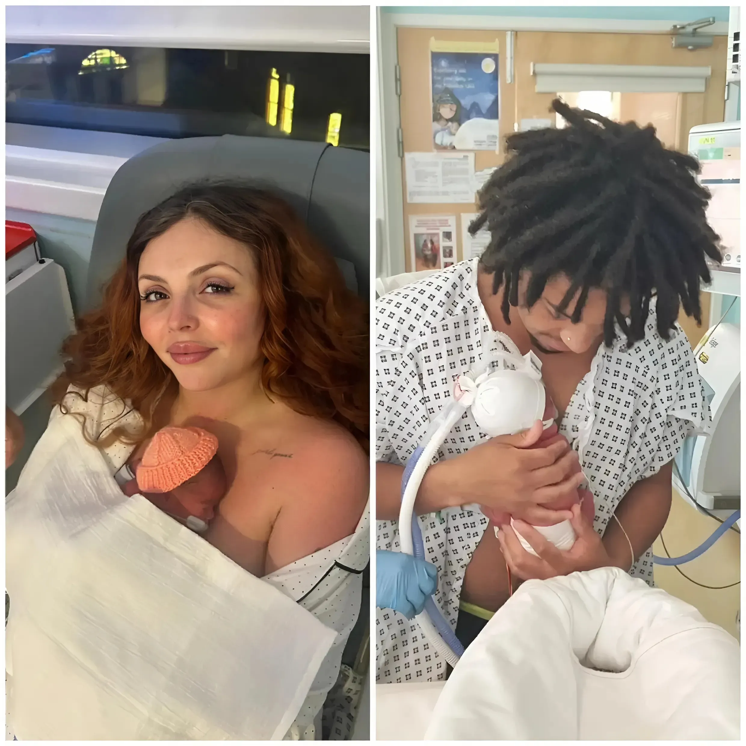 Jesy Nelson’s ex Chris Hughes sends her sweet message after she gives birth to twins following months in hospital
