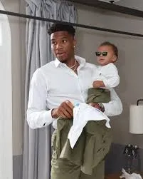 Giannis and his son wore different suits as the entire Antetokounmpo family attended the lavish premiere of “Rise: The History of Antetokounmpo” in Hollywood.