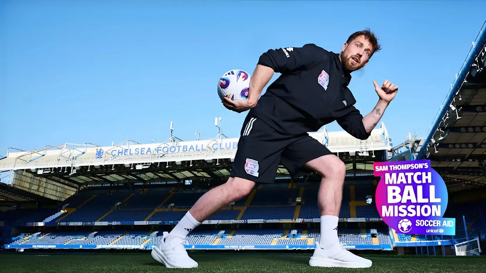 Sam Thompson from Loose Men Joins Soccer Aid for a Charitable Kick-Off trucc Sam Thompson from Loose Men Joins Soccer Aid for a Charitable Kick-Off trucc