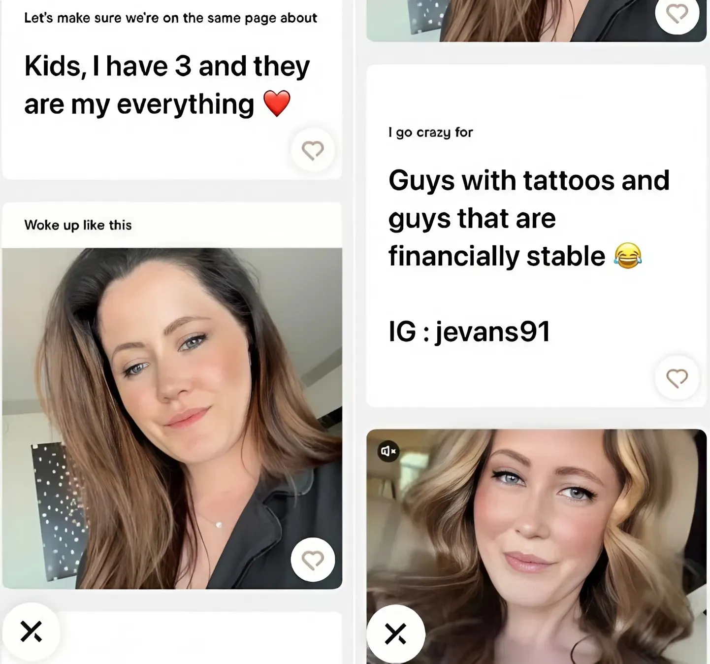 Jenelle’s Tinder Profile Leaked
