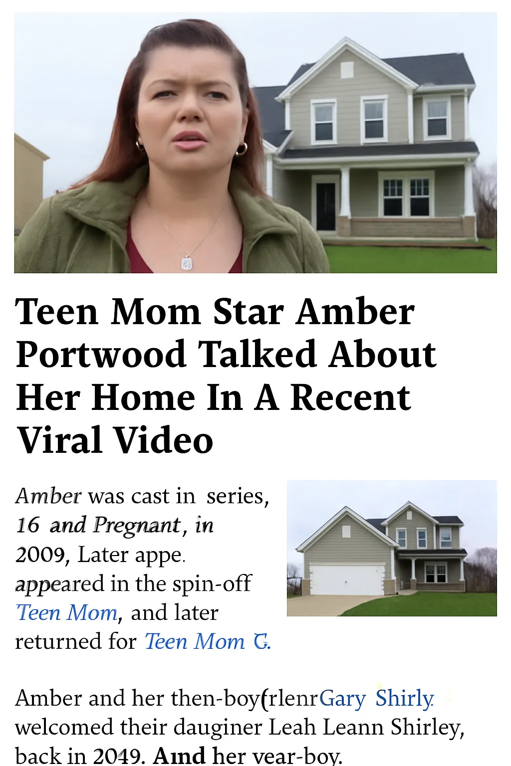 ‘Teen Mom’ Amber Portwood Lashes Out Over Her $600k House