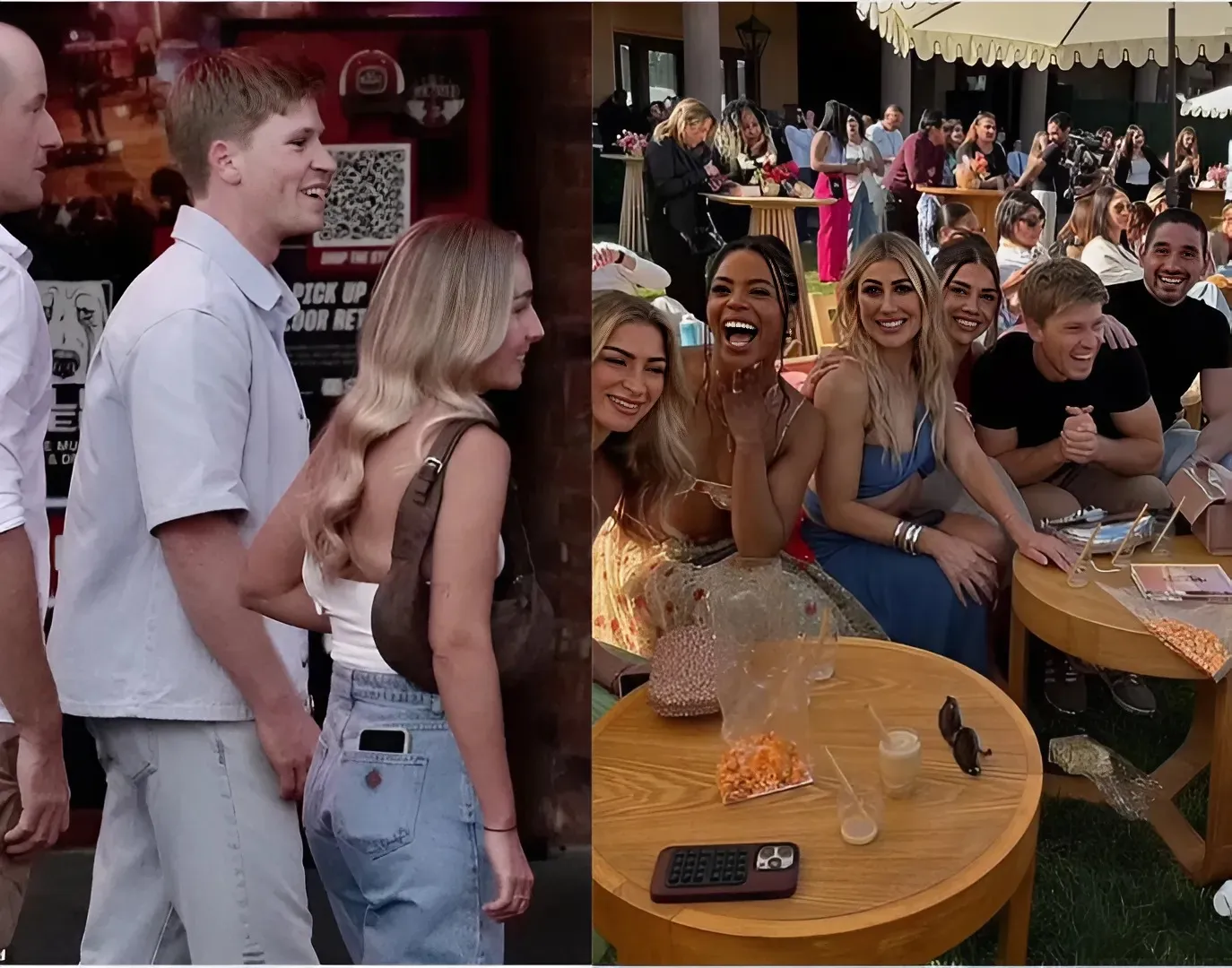 Robert Irwin lets loose with his bombshell Dancing with the Stars castmates after being spotted with mystery woman in Vegas