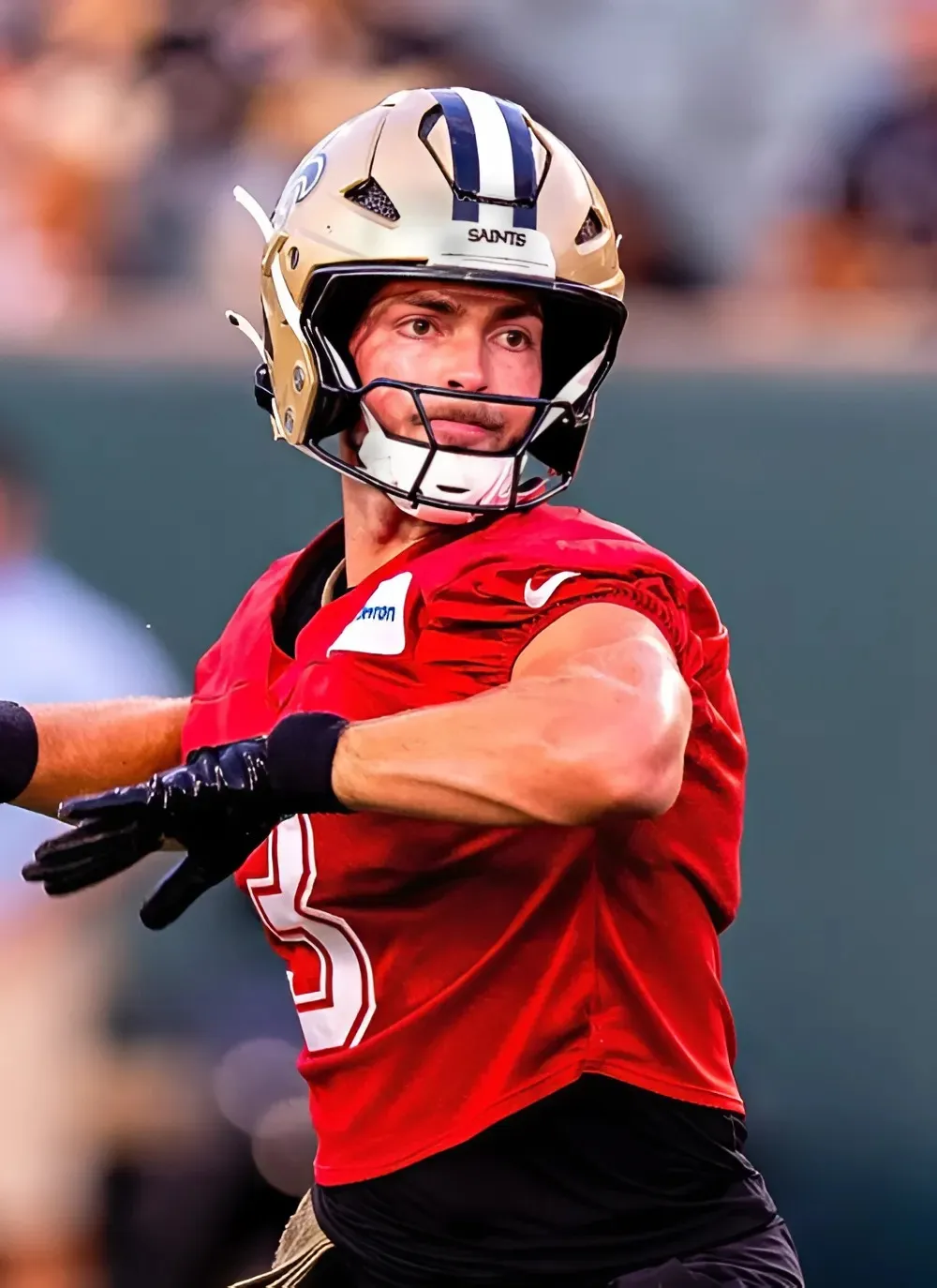 Saints’ Jake Haener Suffers Oblique Strain