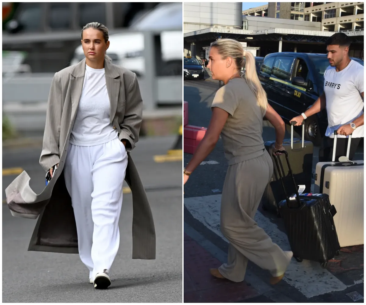 EXCLUSIVE: Molly-Mae Hague was seen visibly upset after returning from her sunshine getaway – while boxer boyfriend Tommy was reportedly heard snapping, “Who cares?” during a tense row over luggage - suong