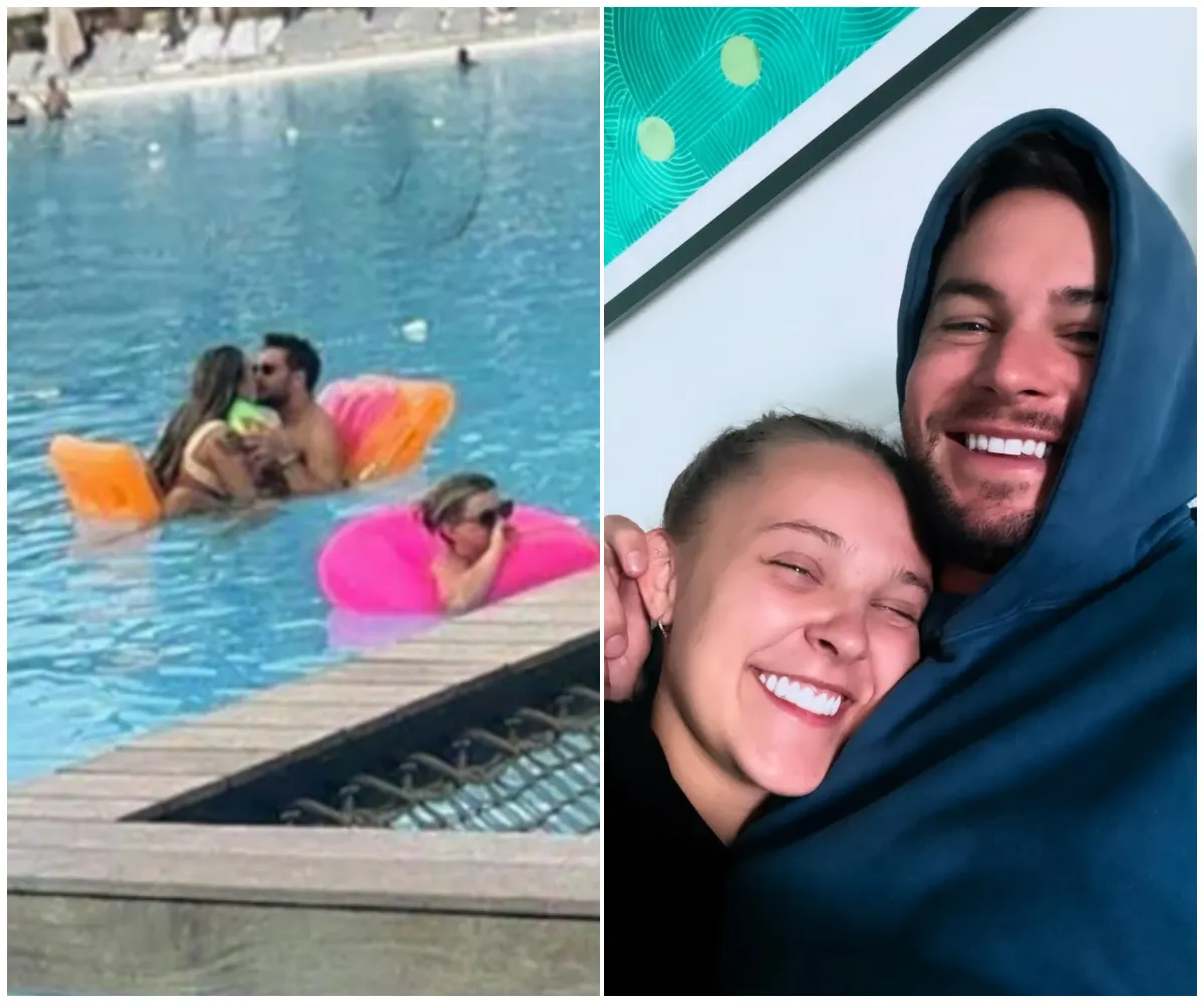 JoJo Siwa puts on a VERY passionate display with Love Island star Chris Hughes as the pair share a steamy kiss in a pool during adults-only Mexican getaway – just days after confirming whirlwind romance post-CBB - suong