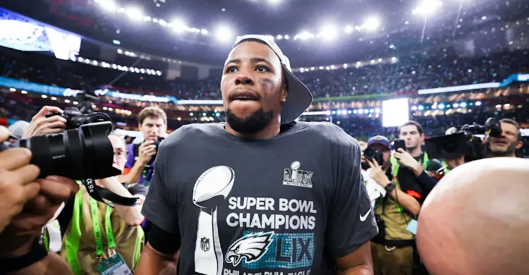 Saquon Barkley boldly claims that 2024 Eagles were 'a top-5 team of all time' Saquon Barkley boldly claims that 2024 Eagles were 'a top-5 team of all time'