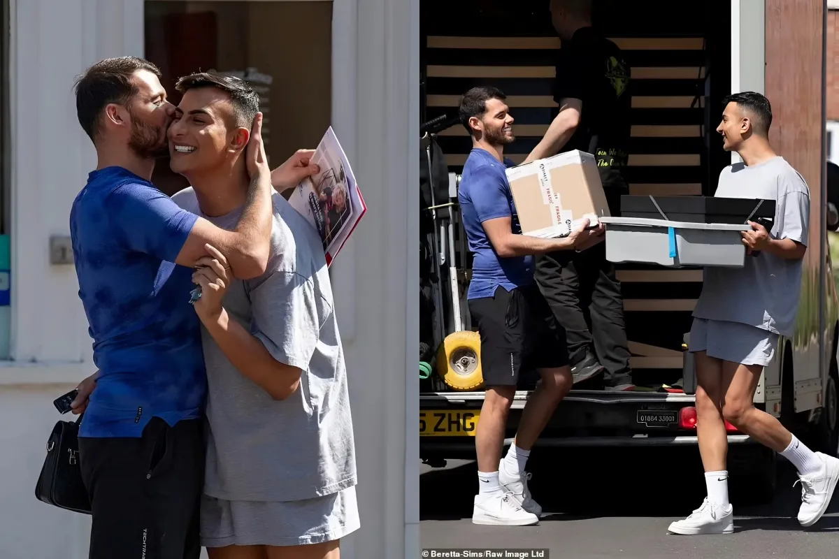 TOWIE lovebirds Junaid Ahmed and Joe Blackman look happier than ever as they move into their first home together liennhi