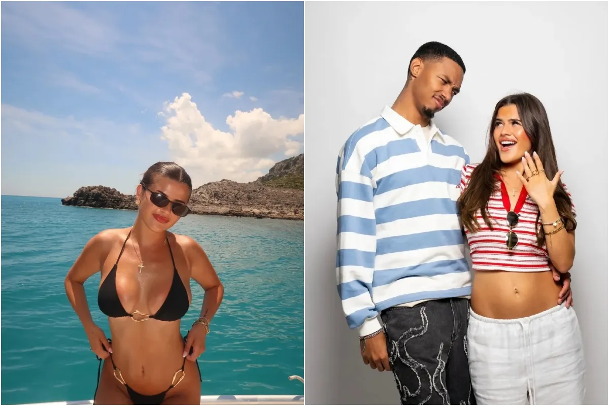 Love Island’s Matilda Draper strips down to a tiny black bikini as she cosies up to Towie boyfriend Roman  ngocc