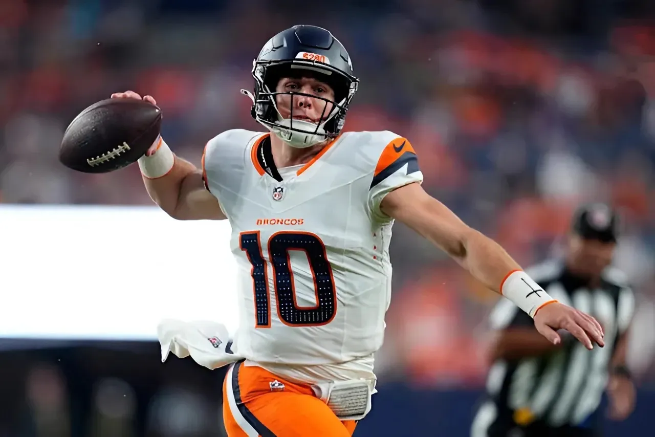 Denver Broncos Bo Nix Throws a Strike in Rockies -Yankees Series