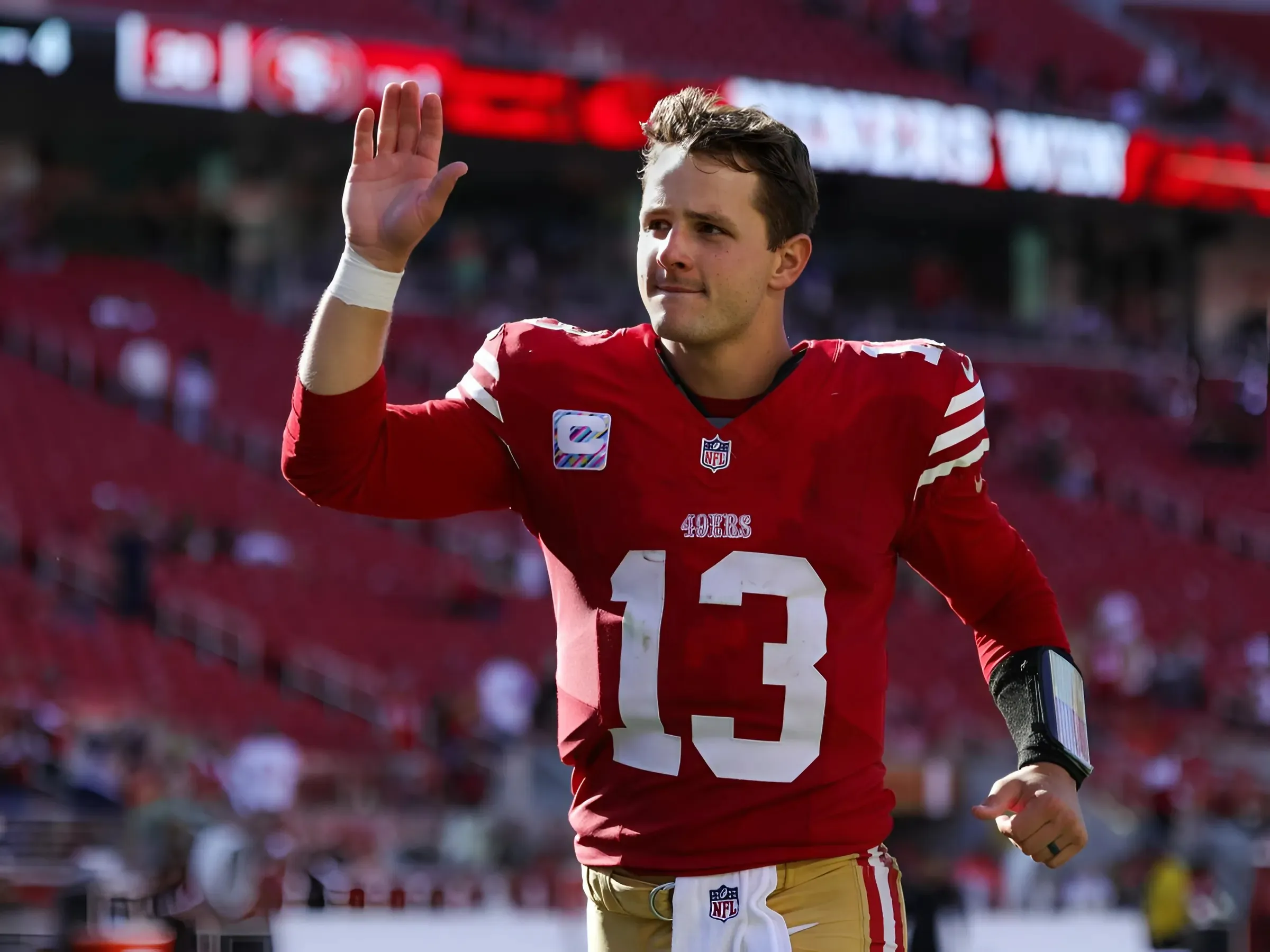 49ers Brock Purdy Offers 2-Word Response to Top-10 QB Debate