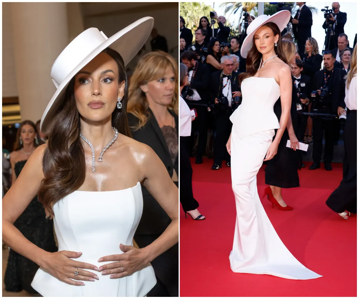 All eyes on Michelle! Keegan steals the spotlight in a stunning white ensemble at Cannes: The actress turns heads on the red carpet with her striking hat as A-list stars bring ultimate glamour to the film festival - suong