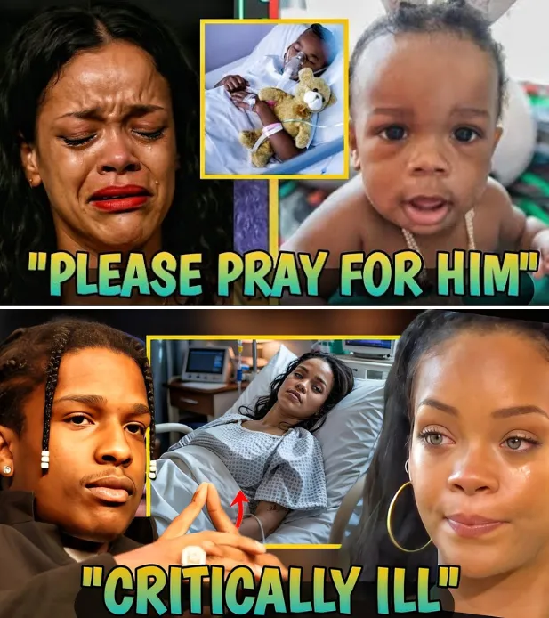 Rihanna begs fans for RZA as he was rushed to the hospital earlier today - she has just been rushed..