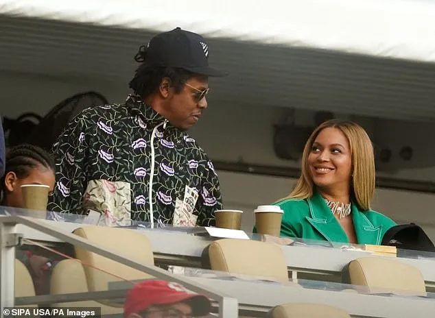 Beyonce stuns in a green denim Balmain pantsuit as she leaves Super Bowl LIV with husband Jay-Z and daughter Blue Ivy