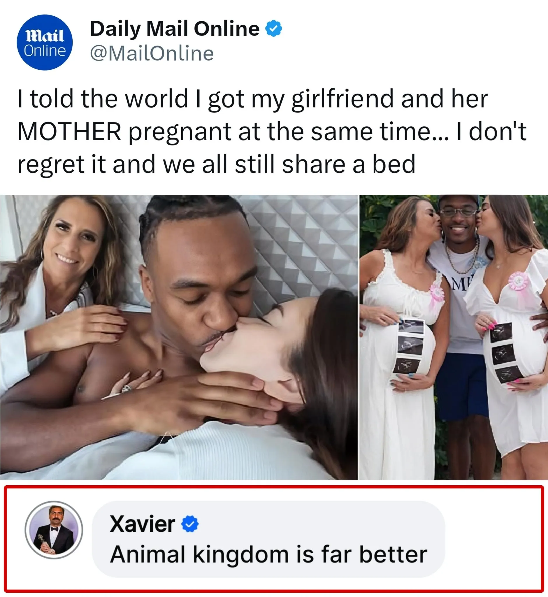 P1. I told the world I got my girlfriend and her MOTHER pregnant at the same time... I don't regret it and we all still share a bed