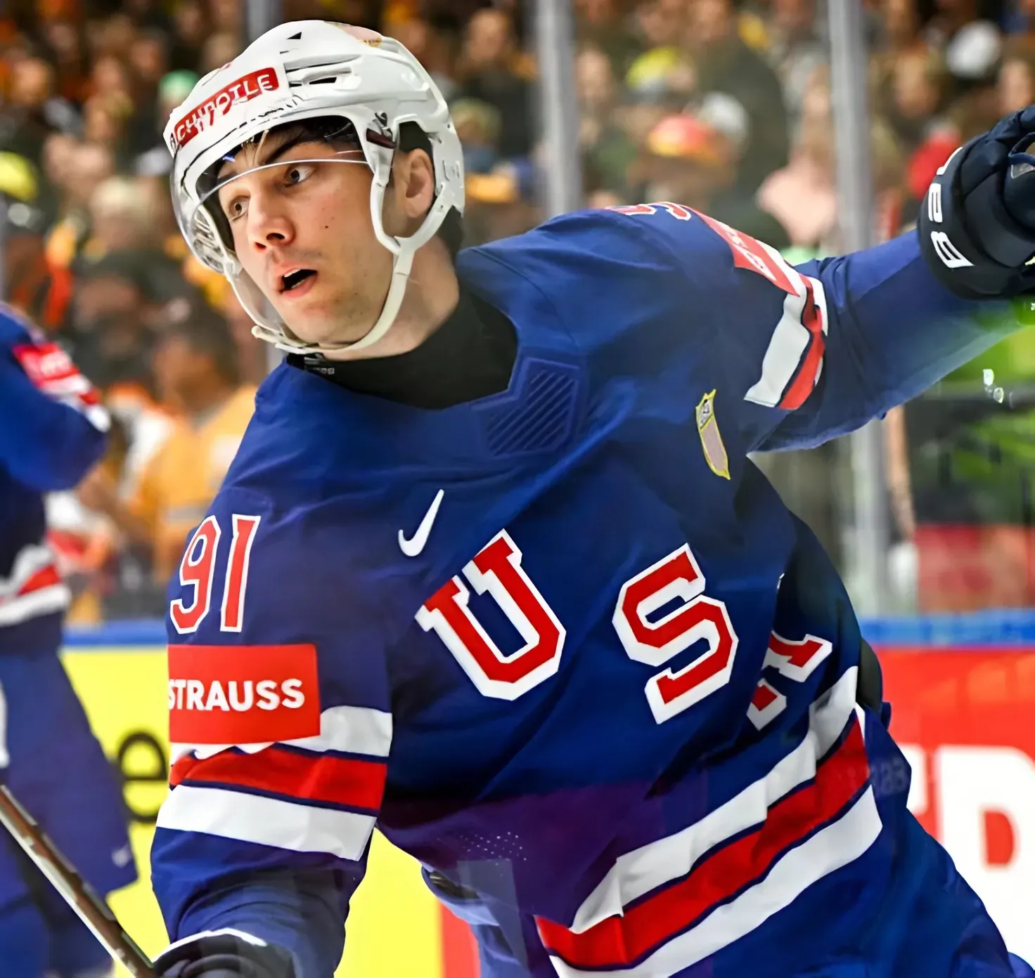 Blackhawks forward Frank Nazar is leading U.S. to history at 2025 IIHF World Championship