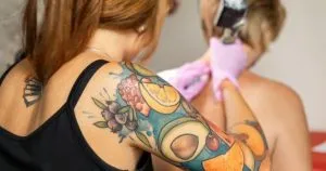 P4. Grandma reveals what she looked like before full body tattoos