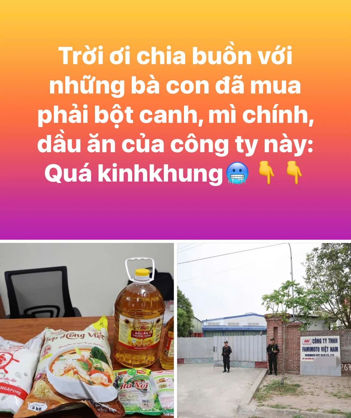 Trời ơi chia buồn với những bà con đã mua phải bột canh, mì chính, dầu ăn của công ty này: Quá kinhkhung