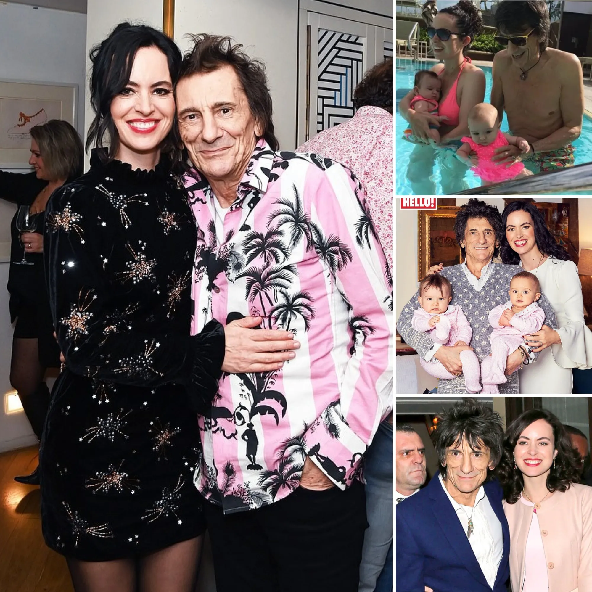 Ronnie Wood, 76, beams with joy over his glamorous wife Sally, 46: ‘Marrying Sally made me feel younger. We connect deeply, and she gave me two beautiful daughters.’