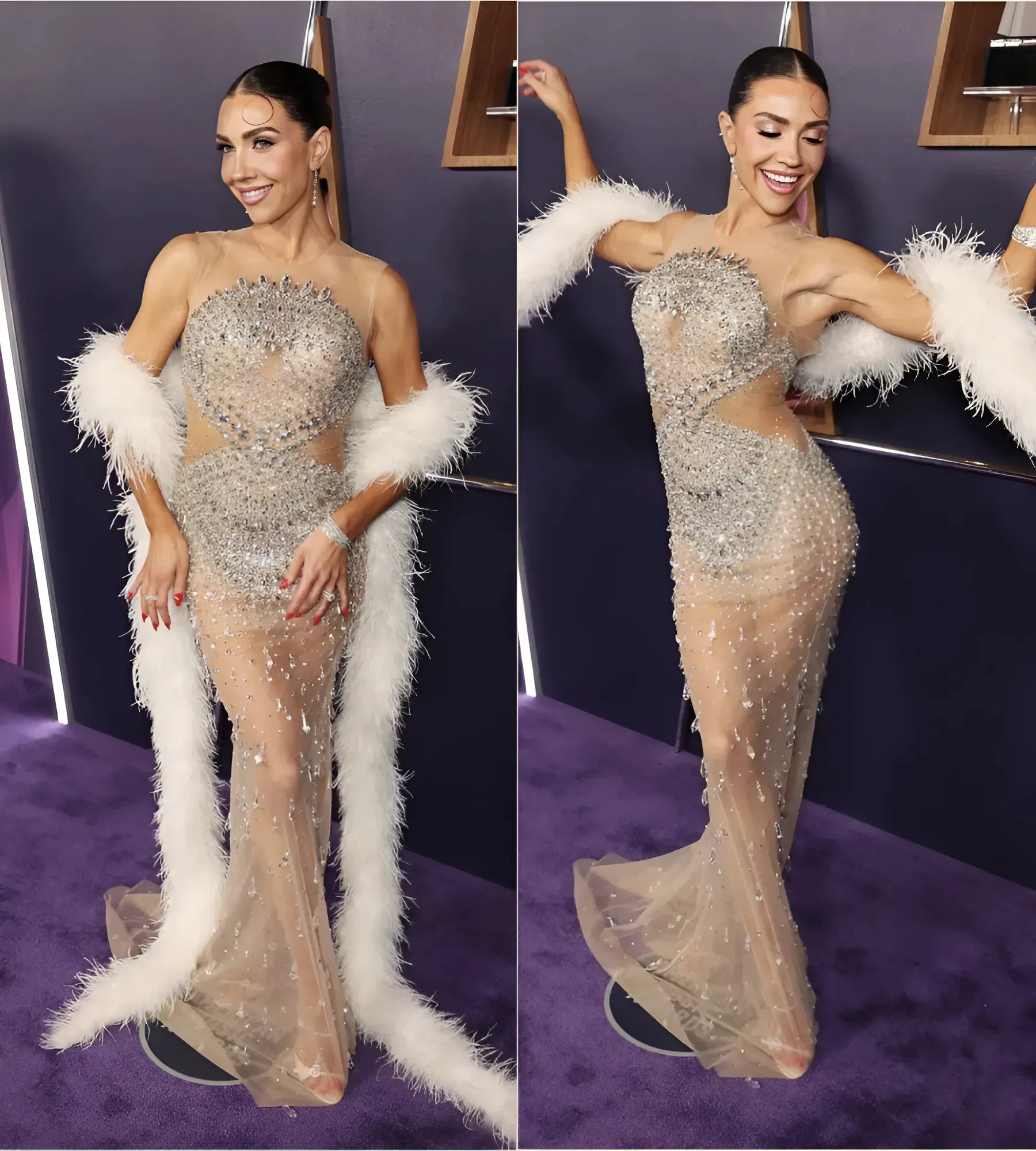 Jenna Johnson Stuns in Sheer Sparkles at AMAs — And She’s Eyeing This Star for DWTS Season 34!